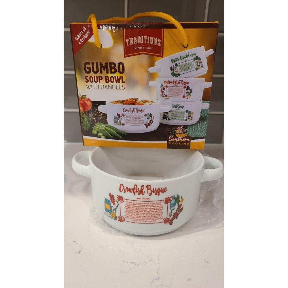 Traditions crawfish bisque soup gumbo bowl new